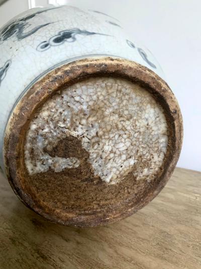 Large Korean blue and white vase with Phoenix Design