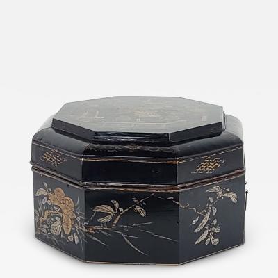 Large Lacquer and Gilt Decorated Box Japan circa 1880