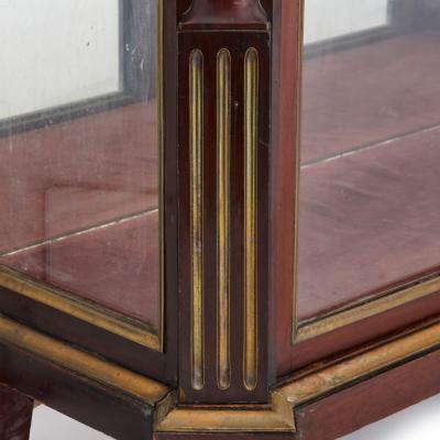 Large Late 19th Century French Neoclassical Gilt metal mounted vitrine