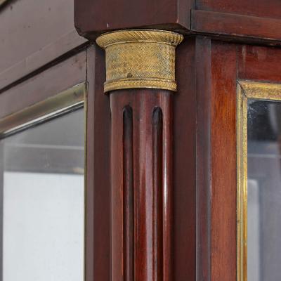Large Late 19th Century French Neoclassical Gilt metal mounted vitrine