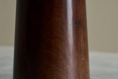 Large Late 19th Century Pedestal Center Table in Wood and Patinated Brass
