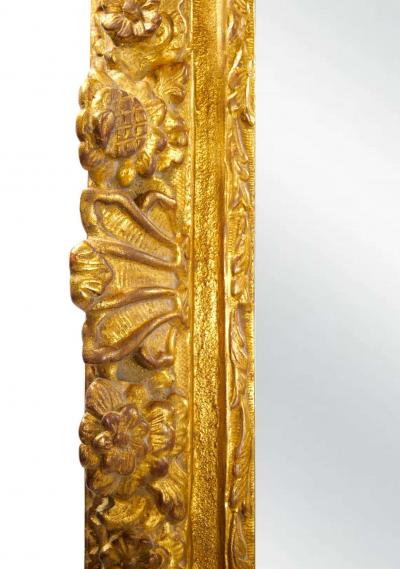 Large Louis XVI Style Gilt Wood Frame Hanging Wall Mirror