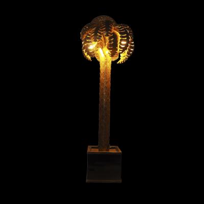 Large Maison Jansen Brass Palm Tree Lamp