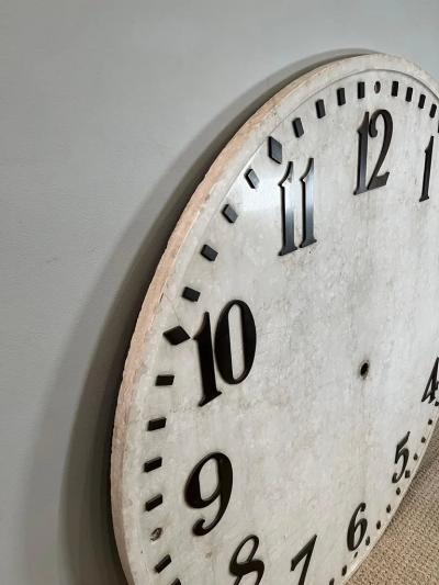 Large Marble Clock Face with Bronze Numbers