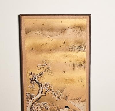 Large Meiji Painting Japan circa 1870