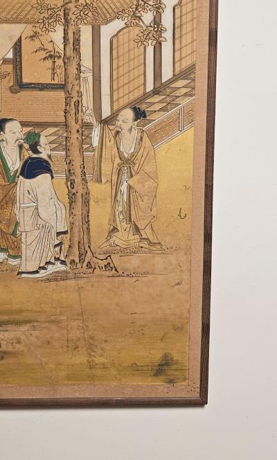Large Meiji Painting Japan circa 1870