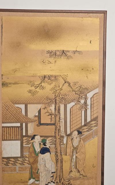 Large Meiji Painting Japan circa 1870