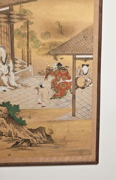 Large Meiji Painting Japan circa 1870