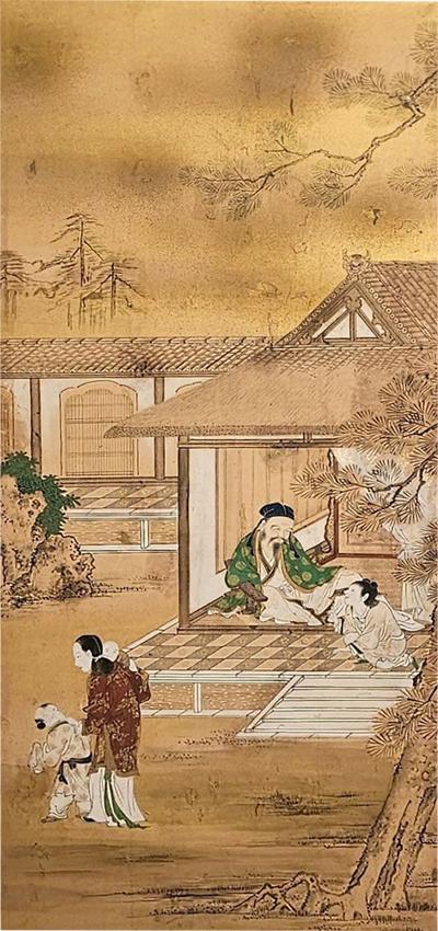 Large Meiji Painting Japan circa 1870