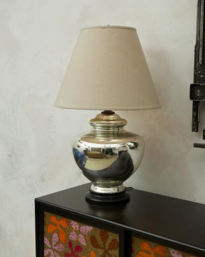 Large Mercury Glass Table Lamp