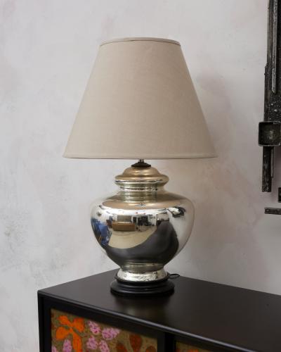 Large Mercury Glass Table Lamp