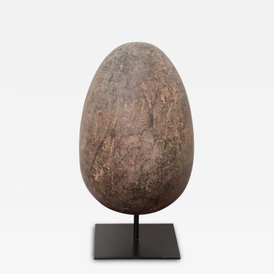 Large Metal and Wood Industrial Ovular Mold on Stand 20th Century