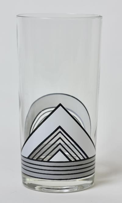 Large Mid Century Modern Barware Glass Service 1970 United States