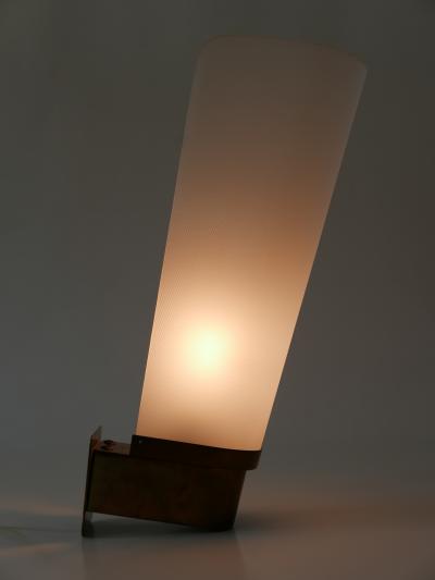 Large Mid Century Modern Brass Acrylic Wall Light or Sconce Germany 1950s