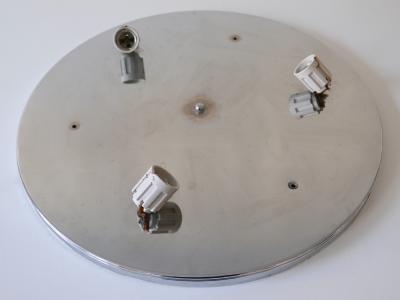 Large Mid Century Modern Crystal Glass Flush Mount or Sconce Germany 1950s