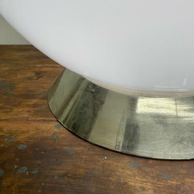 Large Mid Century Modern Handblown Glass and Chrome Table Desk Lamp Italian
