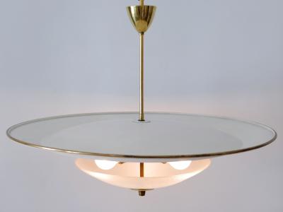Large Mid Century Modern Ufo Ceiling Light or Pendant Lamp Germany 1950s 1