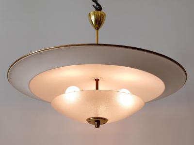 Large Mid Century Modern Ufo Ceiling Light or Pendant Lamp Germany 1950s 1