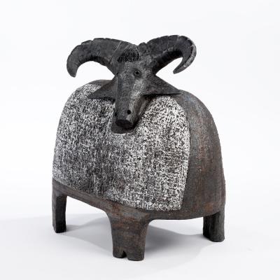 Large Mid Century Modern ceramic sculpture by Dominic Pouchain