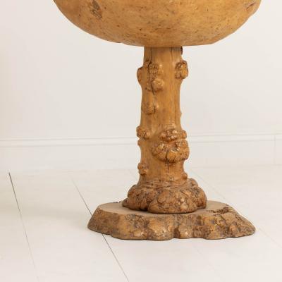 Large Mid Century Swedish Birch and Pine Root Bowl Tazza on Base
