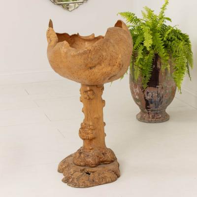 Large Mid Century Swedish Birch and Pine Root Bowl Tazza on Base