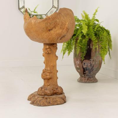 Large Mid Century Swedish Birch and Pine Root Bowl Tazza on Base