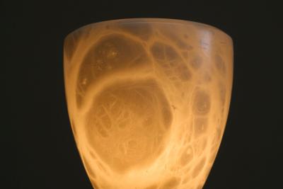 Large Mid Century Table Lamp in Alabaster Spain 1970s