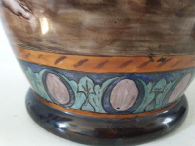 Large Mid Century painted Swedish vase
