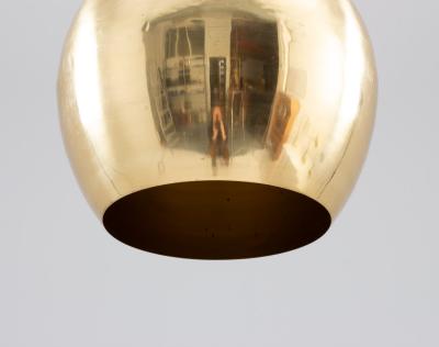 Large Midcentury Scandinavian Pendant in Brass