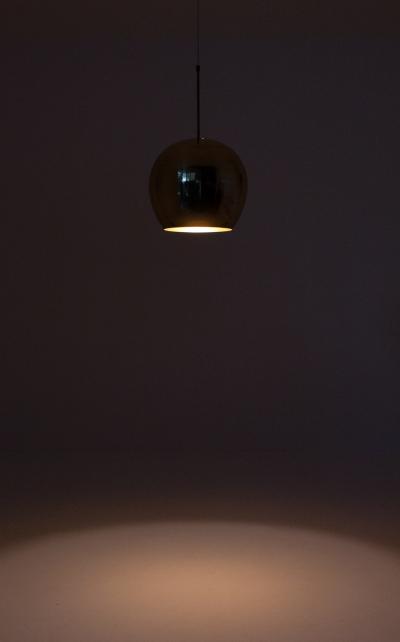 Large Midcentury Scandinavian Pendant in Brass