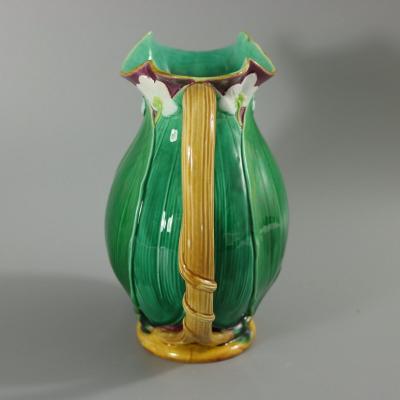 Large Minton Majolica Lily Jug Pitcher