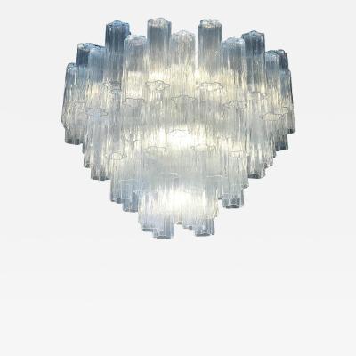 Large Modern Ice Tronchi Murano Glass Chandelier