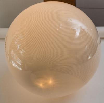 Large Modern Italian Swirl Globe Ceiling Fixture 1960ca