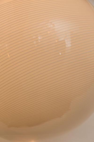 Large Modern Italian Swirl Globe Ceiling Fixture 1960ca