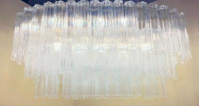 Large Modern Oval Shaped Multi Color Murano Glass Chandelier by Veneziani Arte