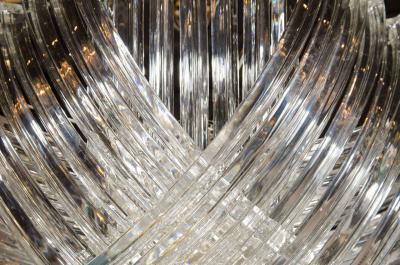 Large Modernist Murano Glass Ribbon Chandelier