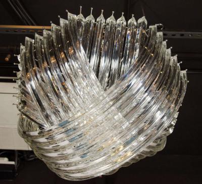 Large Modernist Murano Glass Ribbon Chandelier