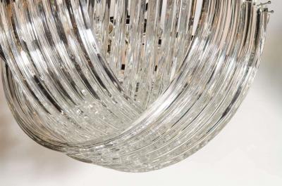 Large Modernist Murano Glass Ribbon Chandelier
