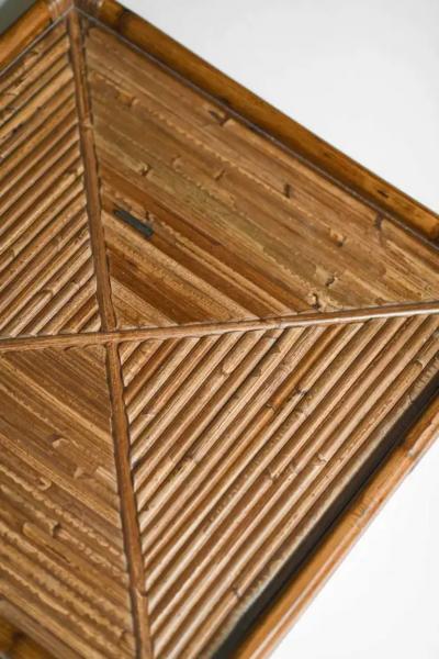 Large Molto bamboo tray with methacrylate shelf Italian artisanal production
