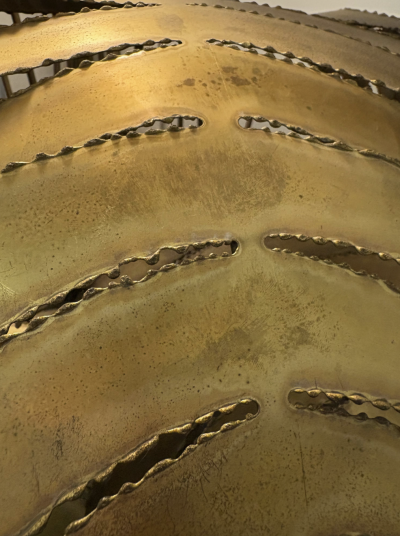 Large Monstera Floor Lamp attributed to Maison Jansen 1980s