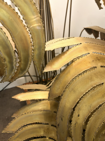 Large Monstera Floor Lamp attributed to Maison Jansen 1980s