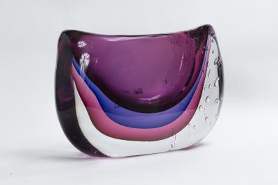 Large Murano Blown Amethyst Vase Contemporary