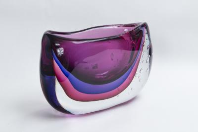 Large Murano Blown Amethyst Vase Contemporary