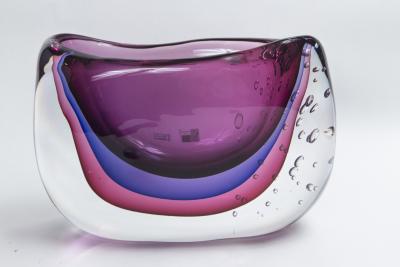 Large Murano Blown Amethyst Vase Contemporary