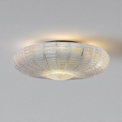 Large Murano Glass Leaves Modern Flushmount or Ceiling Light