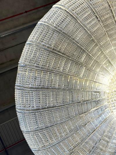Large Murano Glass Leaves Modern Flushmount or Ceiling Light