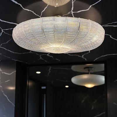 Large Murano Glass Leaves Modern Flushmount or Ceiling Light