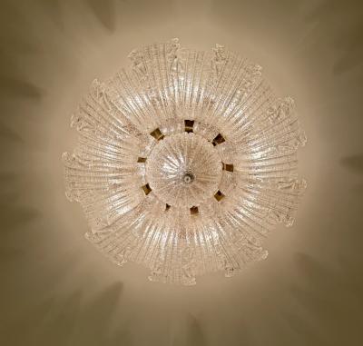Large Murano Graniglia Glass Flush Mounts