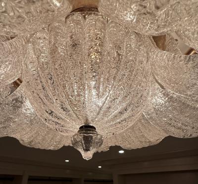 Large Murano Graniglia Glass Flush Mounts