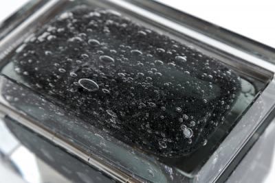 Large Murano Grey Puleogoso Glass Rectangular Box Contemporary